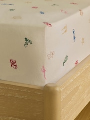 Natural Decorator Icons Christmas Brushed Fitted Sheet and Pillowcase Set - Image 2 of 2