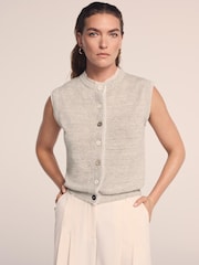 Mint Velvet Linen Blend Sleeveless Top - תמונה 1 מתוך 6