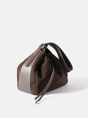 Mint Velvet Chocolate Brown Mabel Suede Bucket Bag - Image 3 of 6
