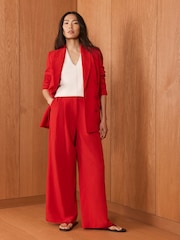 Mint Velvet Linen Blend Wide Trousers - 圖片 2/8