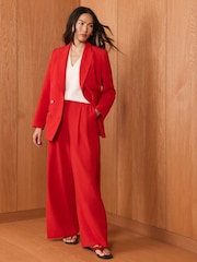 Mint Velvet Linen Blend Wide Trousers - 圖片 4/8