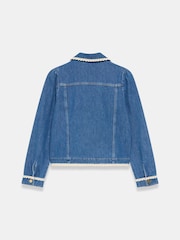 Mint Velvet Crochet Trim Denim Jacket - Image 5 of 5