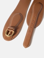 Mint Velvet Brown Leather Wide Waist Belt - Image 3 of 6