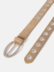 Natural - Mint Velvet Suede Eyelet Belt - Imagen 3 de 4