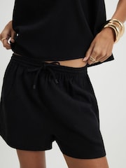 River Island Black Linen Blend Tank Top and Short Set - Image 4 of 4