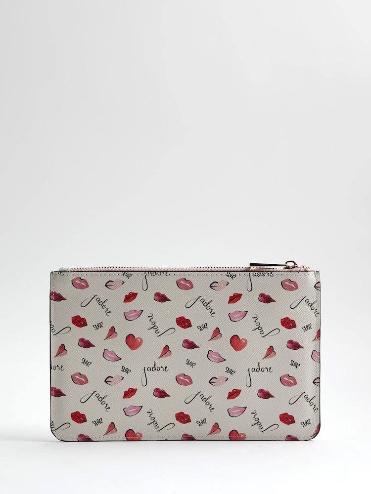River Island Cream J'adore Heart Travel Wallet - Image 2 of 5