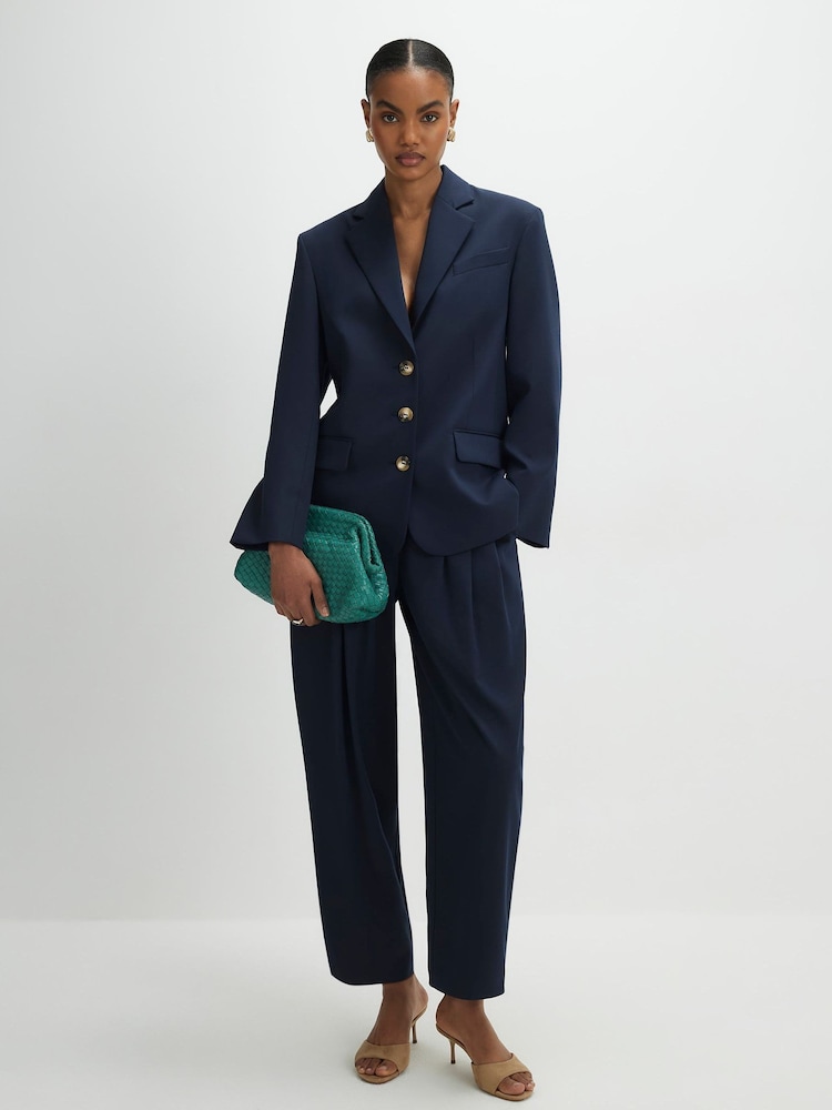 River Island Blue Long Sleeve Oversized Blazer - Image 4 of 4 River Island Blue Long Sleeve Oversized Blazer - Image 4 of 4