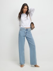 River Island White Chiffon Long Sleeve Blouse - Image 1 of 4