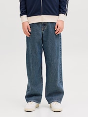 JACK & JONES Junior Blue Alex Baggy Fit Jeans - Image 1 of 7