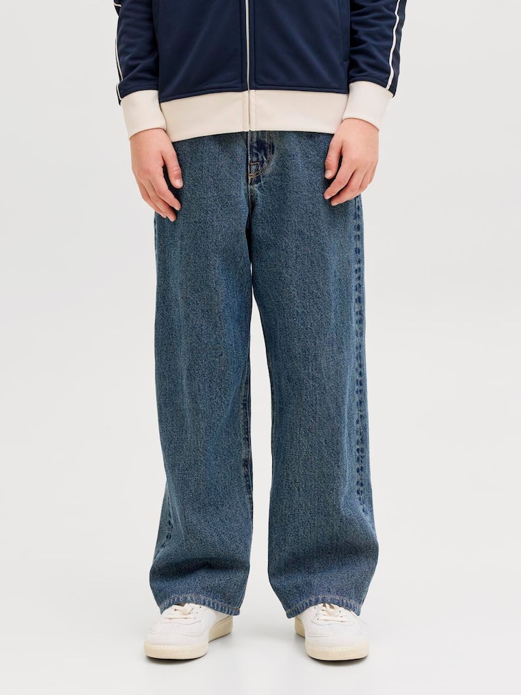 JACK & JONES Junior Blue Alex Baggy Fit Jeans - Image 1 of 7