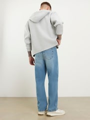 River Island Blue Loose Fit Mid Wash Jeans - Image 3 of 4