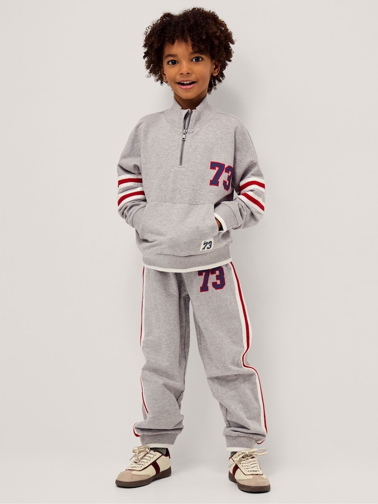 Monsoon Grey Half Zip Sweat Top and Jogger Set - Image 1 of 4