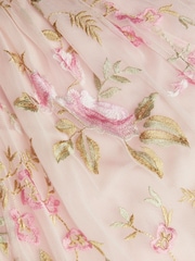 Monsoon Pink Azalea Floral Embroidered Long Sleeve Dress - Image 3 of 3