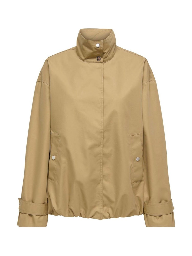 JDY Natural Funnel Neck Bomber Jacket - Image 1 of 2