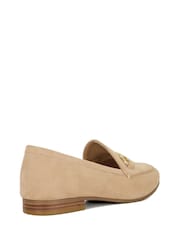 لون طبيعي - حذاء Glair مزين بإبزيم معدني وتفاصيل جلدية وشعار مميز من Dune London - Image 3 of 5