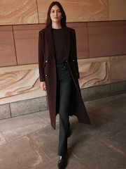 Black Coated Denim Bootcut Jeans - Image 2 of 9