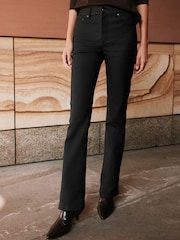 Black Coated Denim Bootcut Jeans - Image 4 of 9