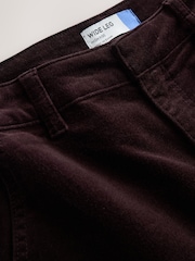 Burgundy Red Tailored Wide Leg Jeans - Image 7 of 8