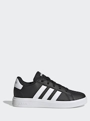 adidas Black Grand Court Lifestyle Tennis Lace-Up Shoes - Image 3 of 9