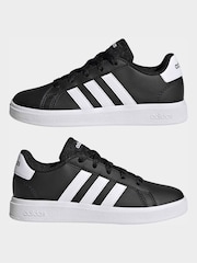 adidas Black Grand Court Lifestyle Tennis Lace-Up Shoes - Image 5 of 9