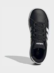 adidas Black Grand Court Lifestyle Tennis Lace-Up Shoes - Image 6 of 9