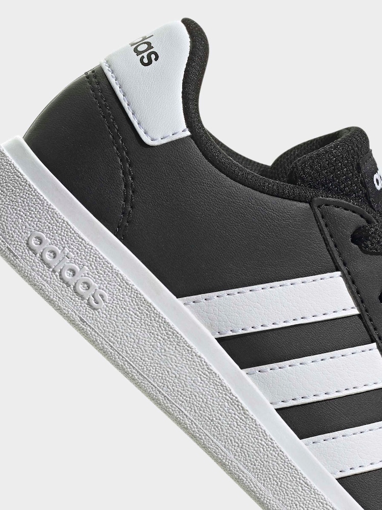 adidas Black Grand Court Lifestyle Tennis Lace-Up Shoes - Image 9 of 9