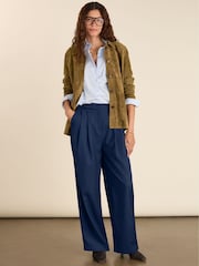 Baukjen Blue Mika Cool Wool Wide Leg Trousers - Image 1 of 5