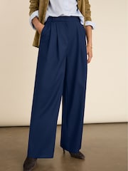 Baukjen Blue Mika Cool Wool Wide Leg Trousers - Image 3 of 5