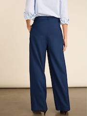 Baukjen Blue Mika Cool Wool Wide Leg Trousers - Image 4 of 5