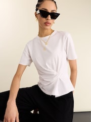 Baukjen White Lois Draped Top - Image 1 of 4