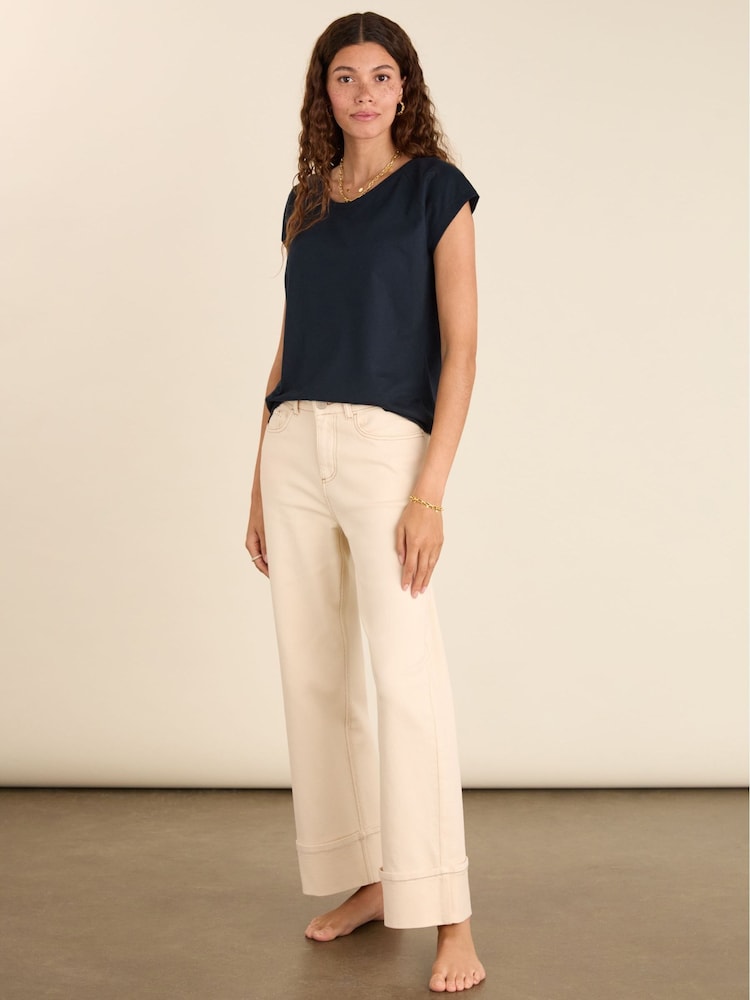 Baukjen Natural Helen Cotton Stretch Turn Up Jeans - Image 2 of 7