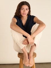 Baukjen Natural Helen Cotton Stretch Turn Up Jeans - Image 6 of 7