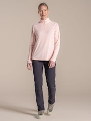 Craghoppers Pink Nosilife Solarshield+Half Zip  Sweat Top - Image 1 of 5