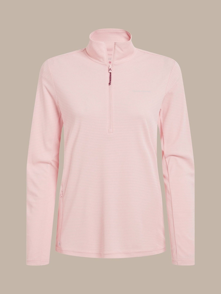 Craghoppers Pink Nosilife Solarshield+Half Zip  Sweat Top - Image 5 of 5