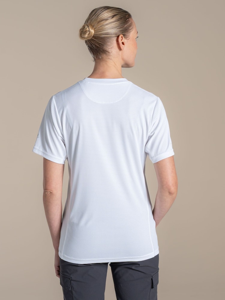 Craghoppers White Nosilife Solarshield+Short Sleeved T-Shirt - Image 2 of 5