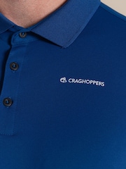 Craghoppers Blue NosiLife Bramshaw Long Sleeved Polo Top - Image 4 of 6