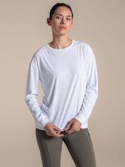 Craghoppers Cream Nosilife Solarshield+Long Sleeved T-Shirt - Image 1 of 4