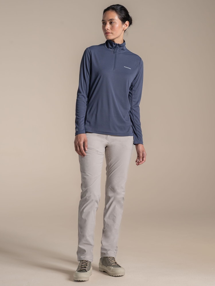 Craghoppers Grey Nosilife Solarshield+Half Zip Top - Image 1 of 5