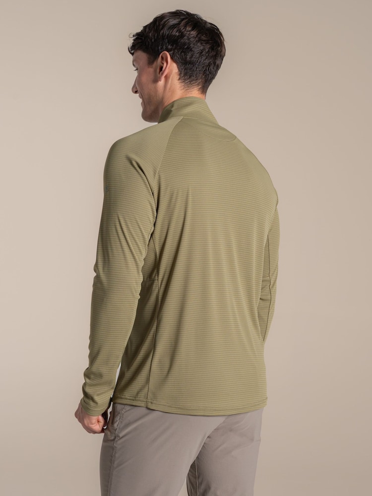 Craghoppers Green NosiLife SolarShield+ Half Zip Top - Image 2 of 5 Craghoppers Green NosiLife SolarShield+ Half Zip Top - Image 2 of 5