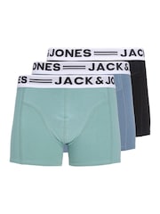 JACK & JONES JUNIOR Blue Boxers 3 Pack - Image 1 of 5