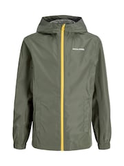 JACK & JONES JUNIOR Brown Lightweight Rain Jacket - Image 4 of 7