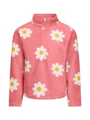 Trespass Pink Melsa Flower Print Full Zip Fleece - Image 1 of 2
