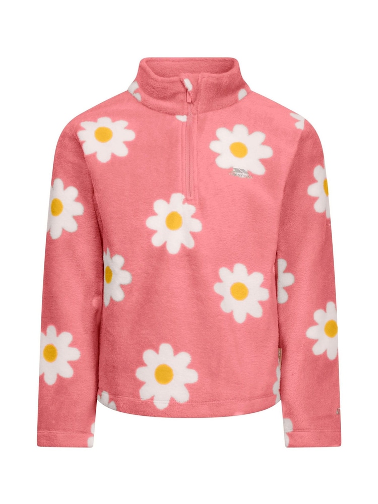 Trespass Pink Melsa Flower Print Full Zip Fleece - Image 1 of 2
