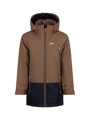 Trespass Brown Franzz Kids Waterproof Coat - Image 1 of 2