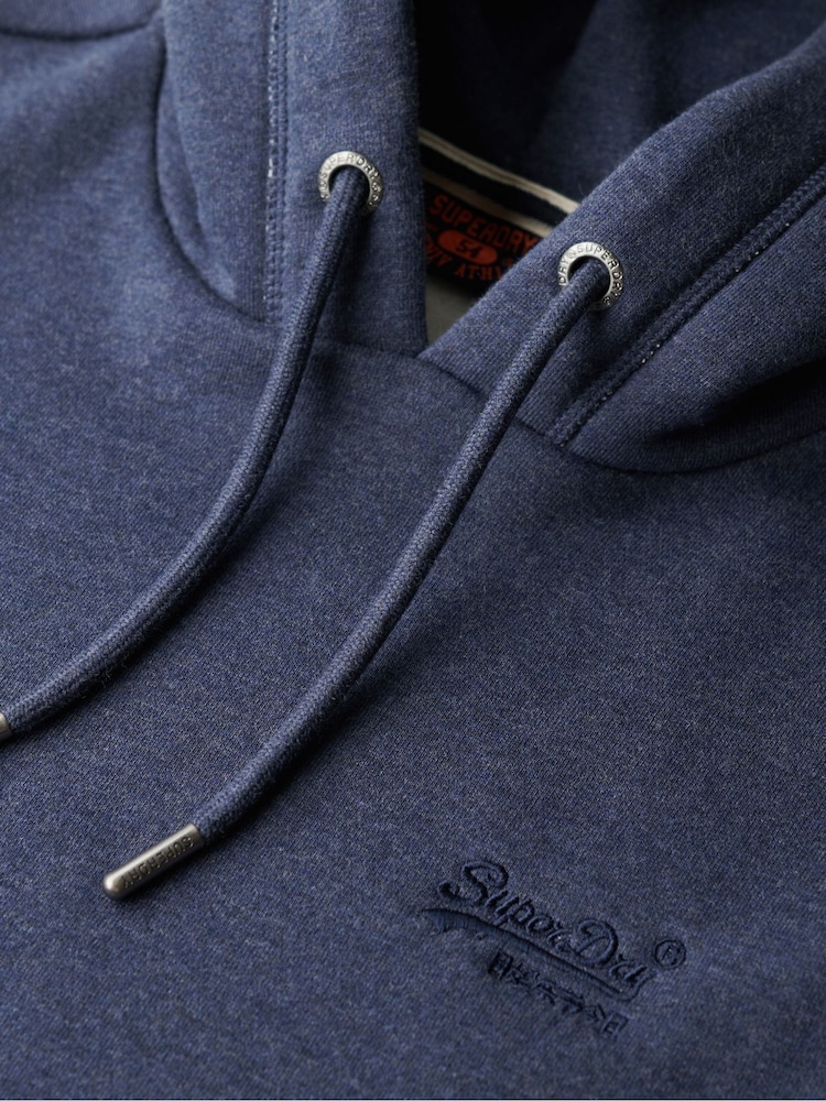Superdry Blue Essential Logo Hoodie - Image 6 of 6 Superdry Blue Essential Logo Hoodie - Image 6 of 6