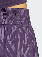 adidas Purple AOP Pacer Training Woven High Rise Shorts - Image 4 of 6