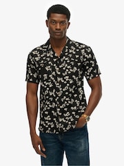 Superdry Black Short Sleeve Beach Shirt - Image 1 of 5