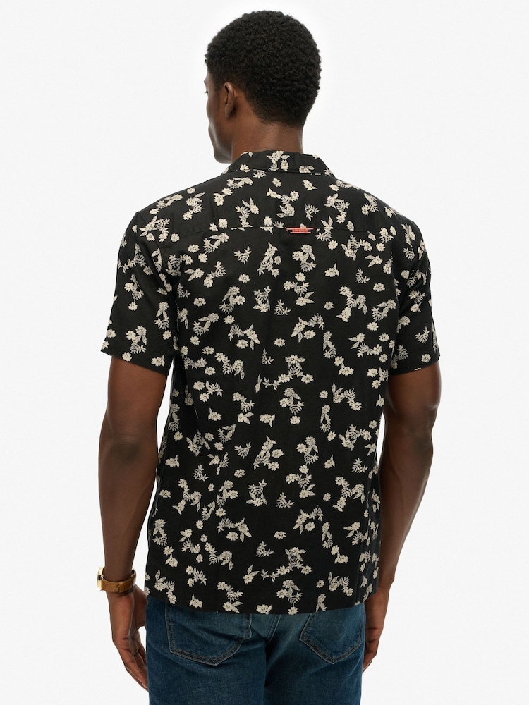 Superdry Black Short Sleeve Beach Shirt - Image 2 of 5