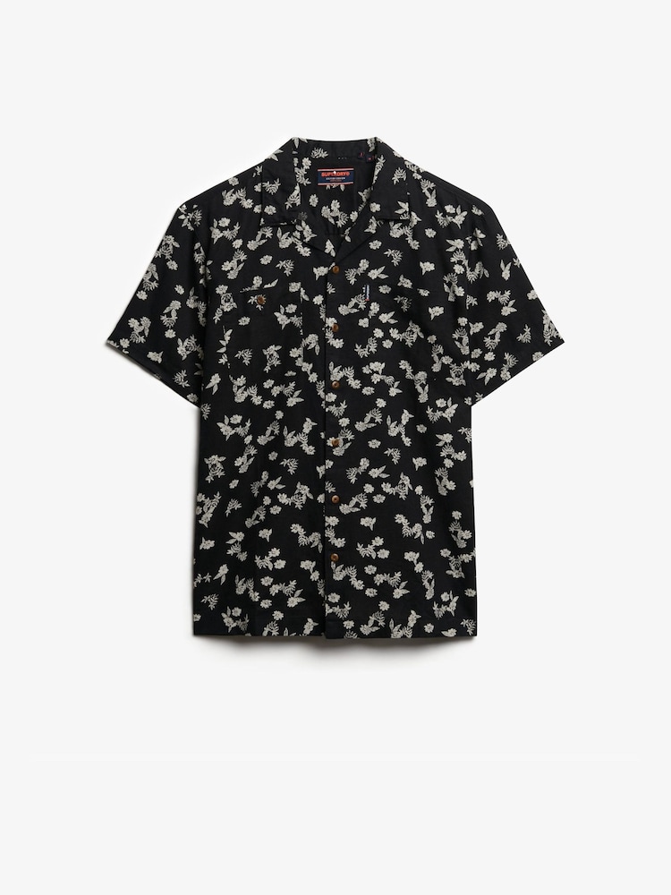Superdry Black Short Sleeve Beach Shirt - Image 5 of 5
