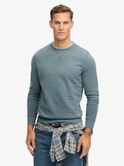 Superdry Blue Classic Essential Sweatshirt - Image 1 of 3